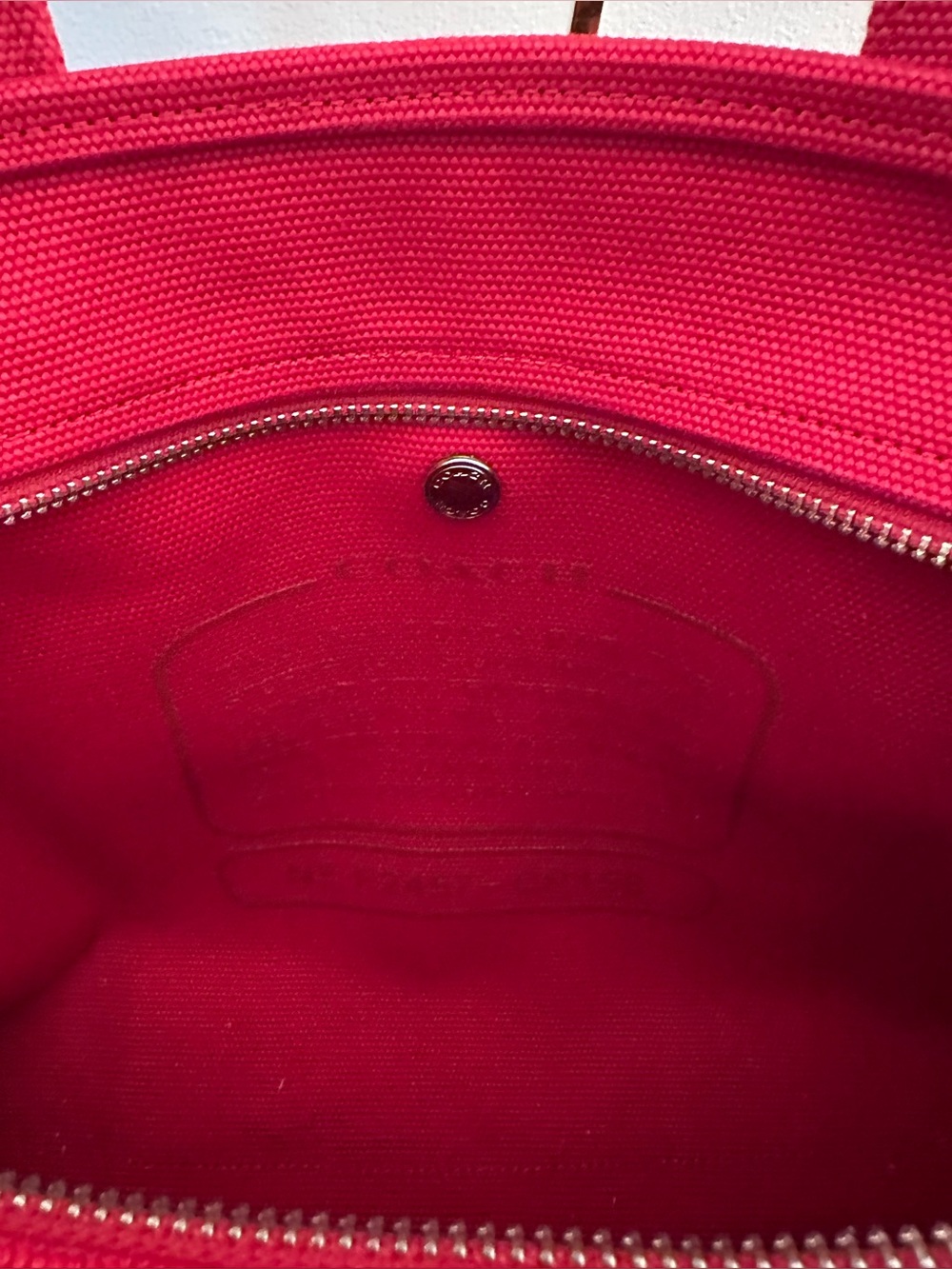 Coach Red Cargo Tote Bag with Strap - Picture 4 of 5